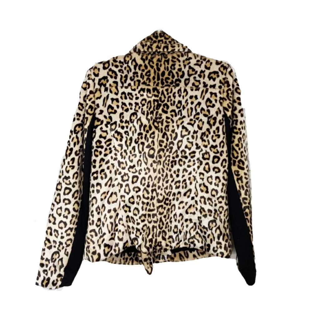 **SOLD**NWT-Donna Salyer Fabulous Faux Furs Leopard Moto Jacket - Picture 9 of 9